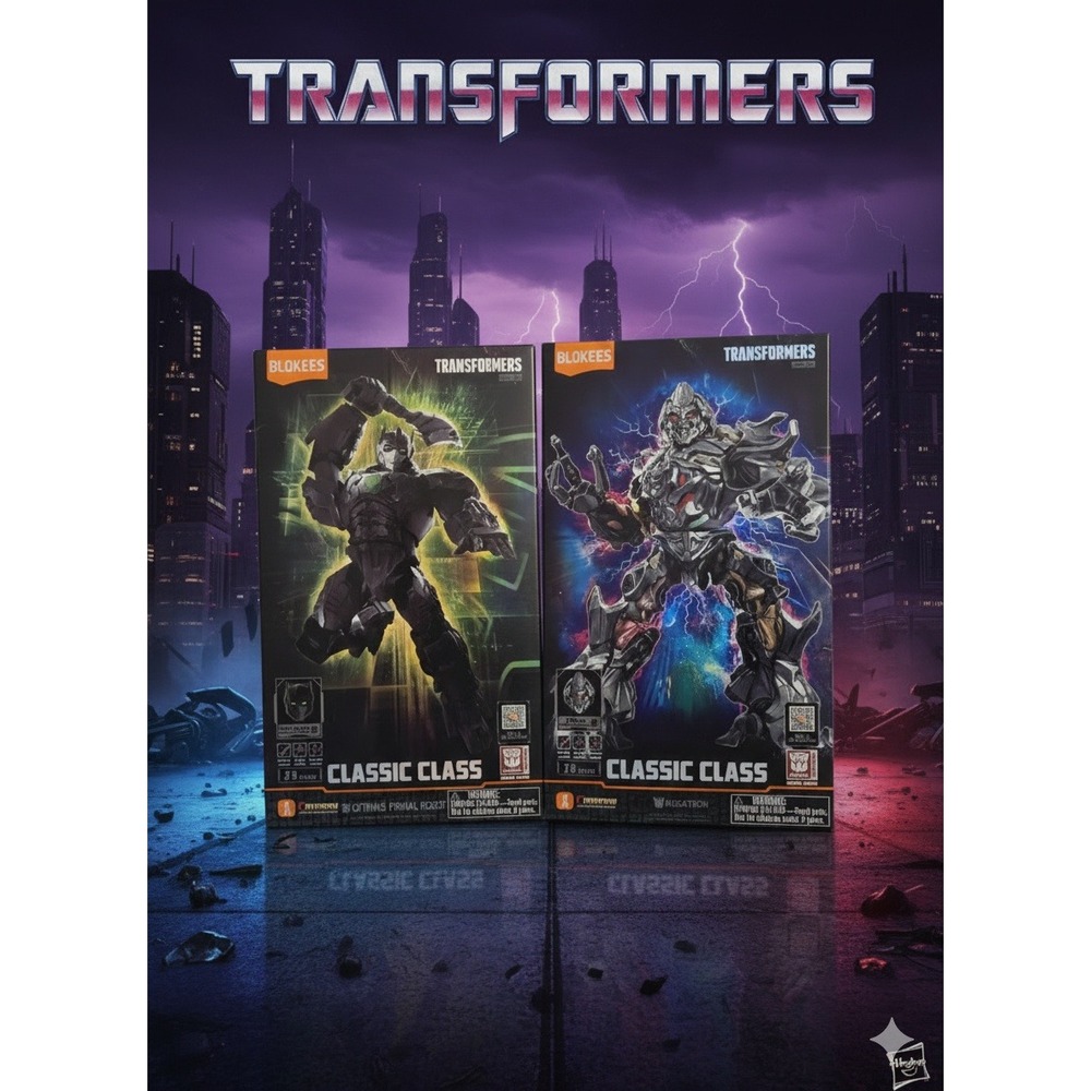 Blokees Transformers Classic‎ Class Optimus Primal Robot and Megatron Lot of 2